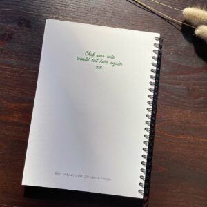 achterzijde receptenboek invulboek