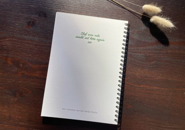 achterzijde receptenboek invulboek